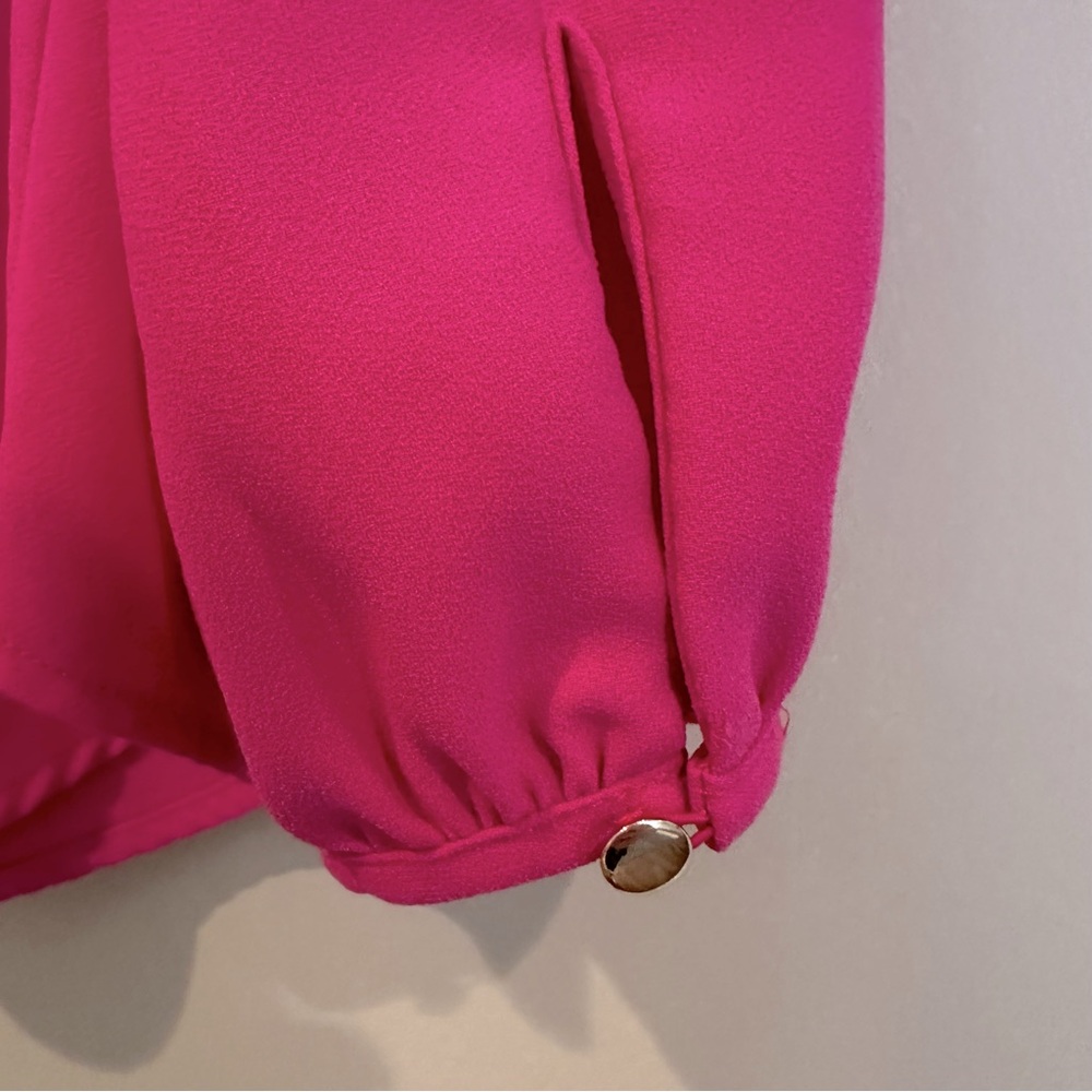 J. Crew Ruffle Collar 365 Crepe Blouse Women''s XS Pink Career Classic Dainty‎ - Picture 10 of 11